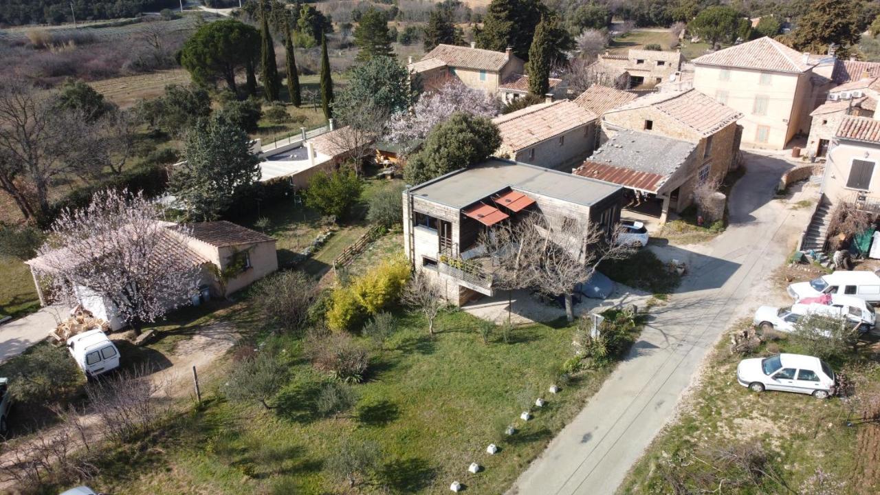 Villa Maison en bois , vue sur le ventoux à Bédoin Extérieur photo