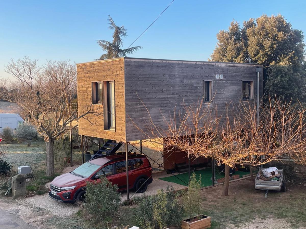 Villa Maison en bois , vue sur le ventoux à Bédoin Extérieur photo