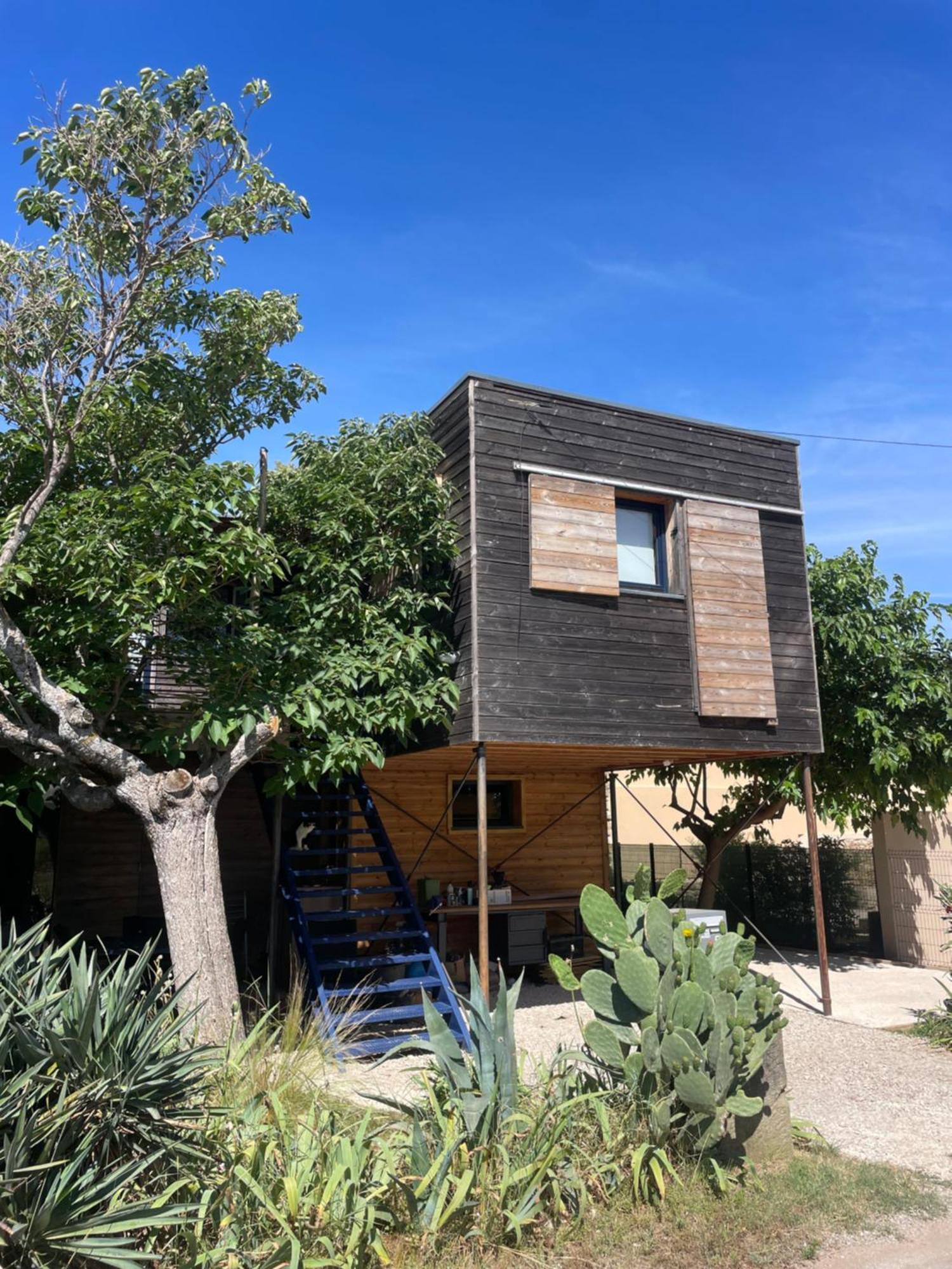 Villa Maison en bois , vue sur le ventoux à Bédoin Extérieur photo