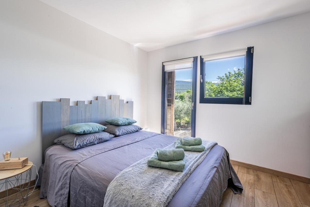 Villa Maison en bois , vue sur le ventoux à Bédoin Extérieur photo