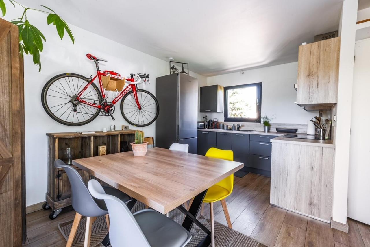 Villa Maison en bois , vue sur le ventoux à Bédoin Extérieur photo