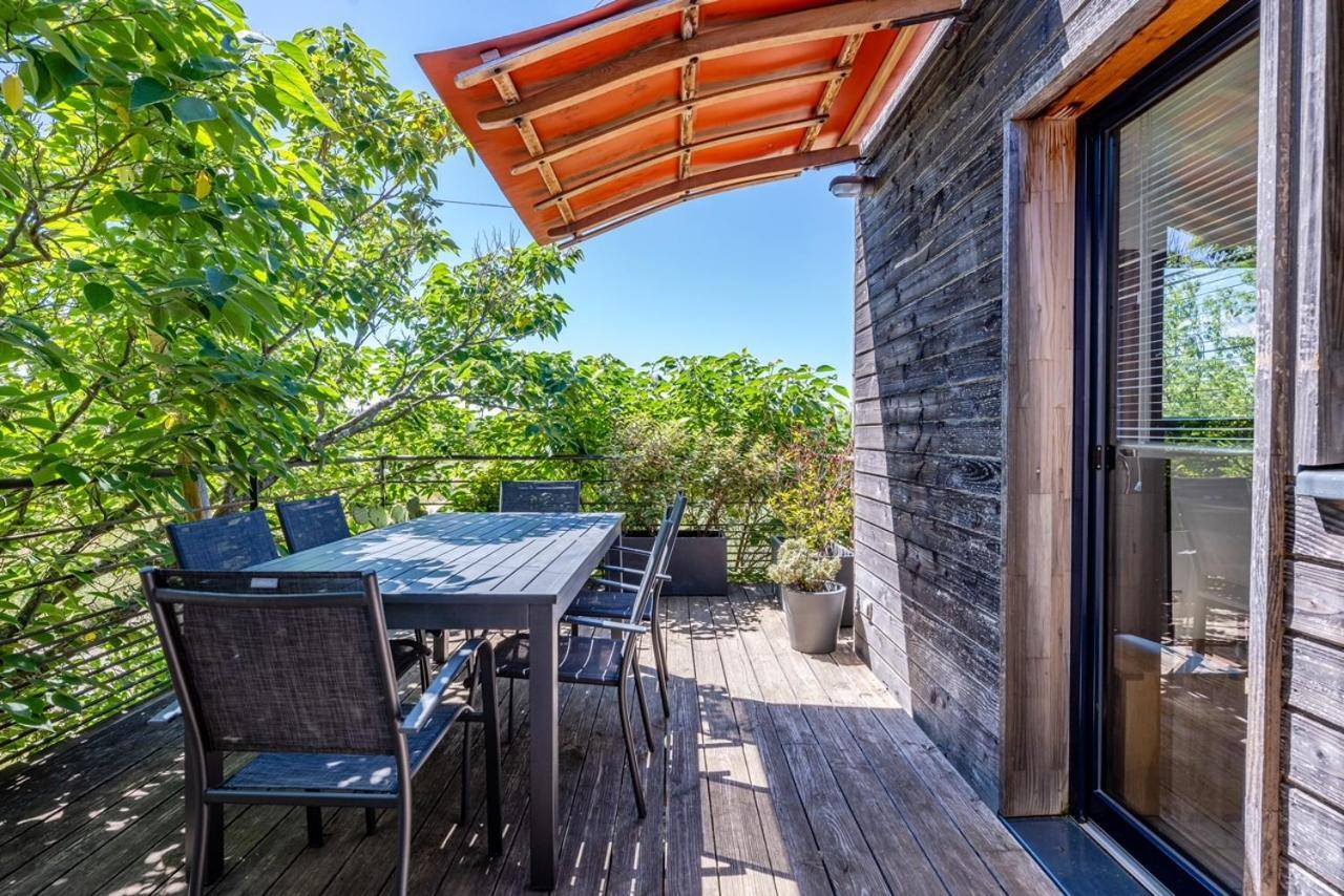 Villa Maison en bois , vue sur le ventoux à Bédoin Extérieur photo